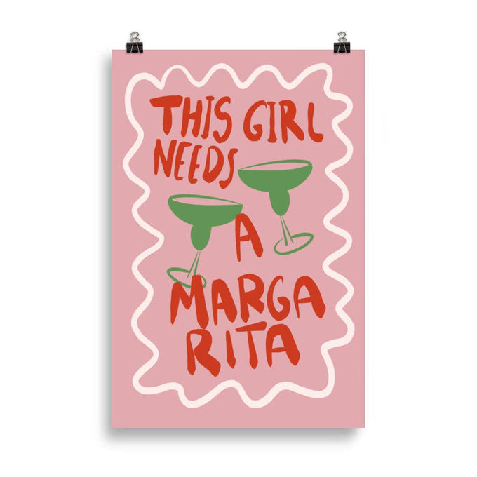 Poster Margarita con Scritta Ironica