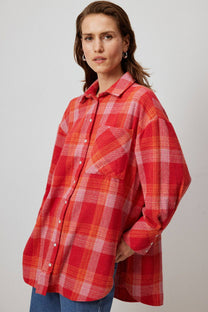 Camicia da taglialegna a quadri in misto cotone