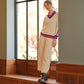 Pantaloni in Maglia a Trecce con Dettaglio Mesh
