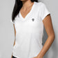T-shirt bianca antimacchia con scollo a V DANTE