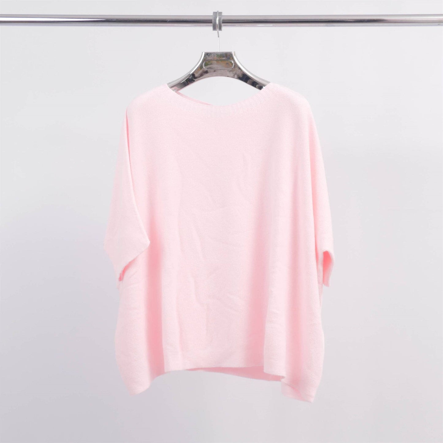 Maglione oversize a maniche corte con scollo rotondo