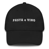 Cappello ricamato “Pasta e Vino” in cotone