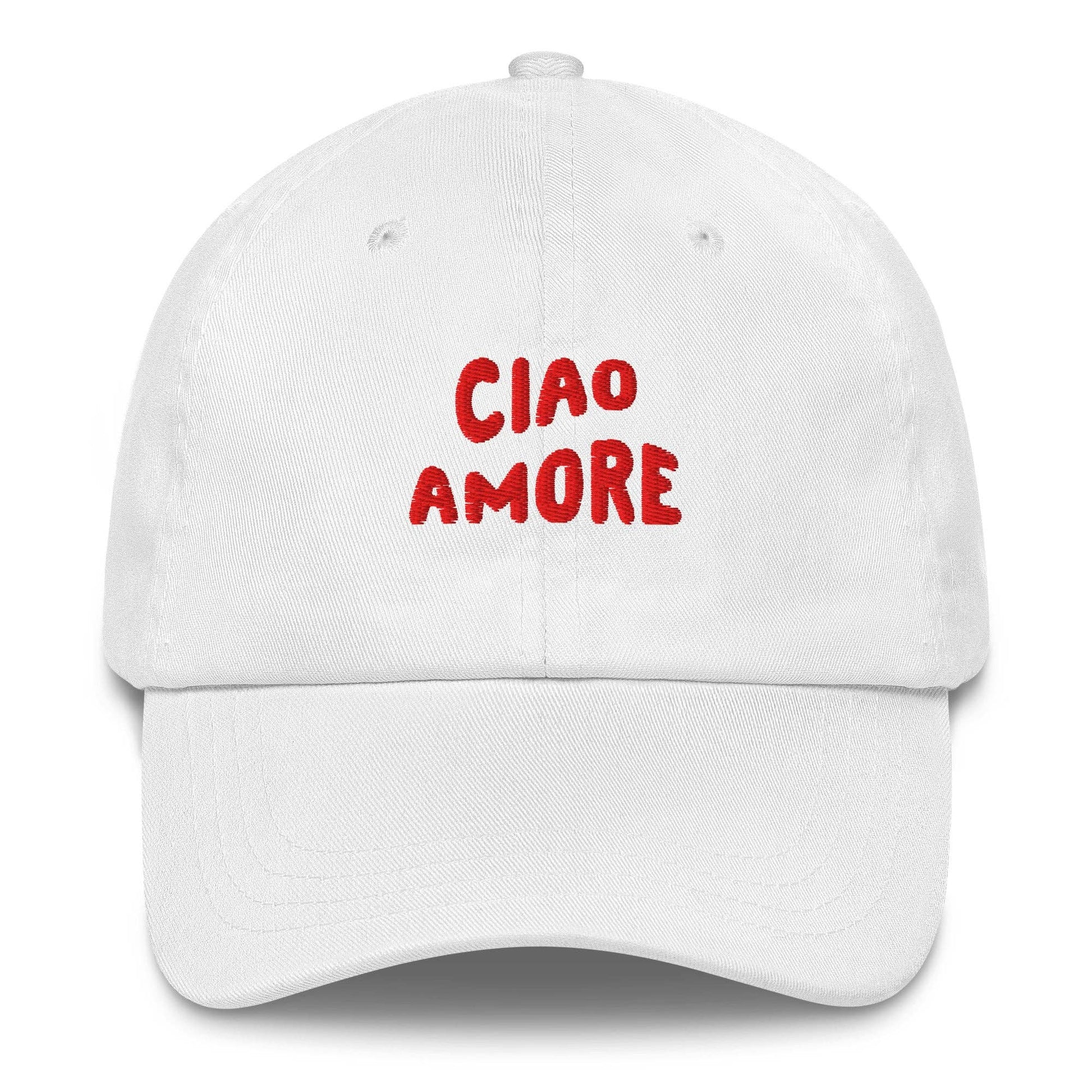 Cappellino da baseball "Ciao Amore" ricamato