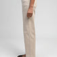 Jeans beige a vita alta a gamba dritta