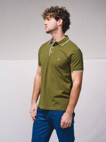 Polo in piqué di cotone con logo ricamato