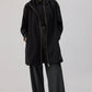 Gilet felpato lungo con zip e cappuccio