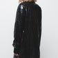 Trench coat effetto pelle nero lucido