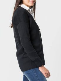 Cardigan lungo con scollo a V e bottoni