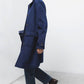 Cappotto lungo minimal blu navy