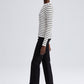 Maglione a righe in maglia a coste