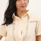 Blusa Cira in cotone con dettagli in pizzo