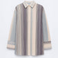 Camicia oversize a righe in cotone
