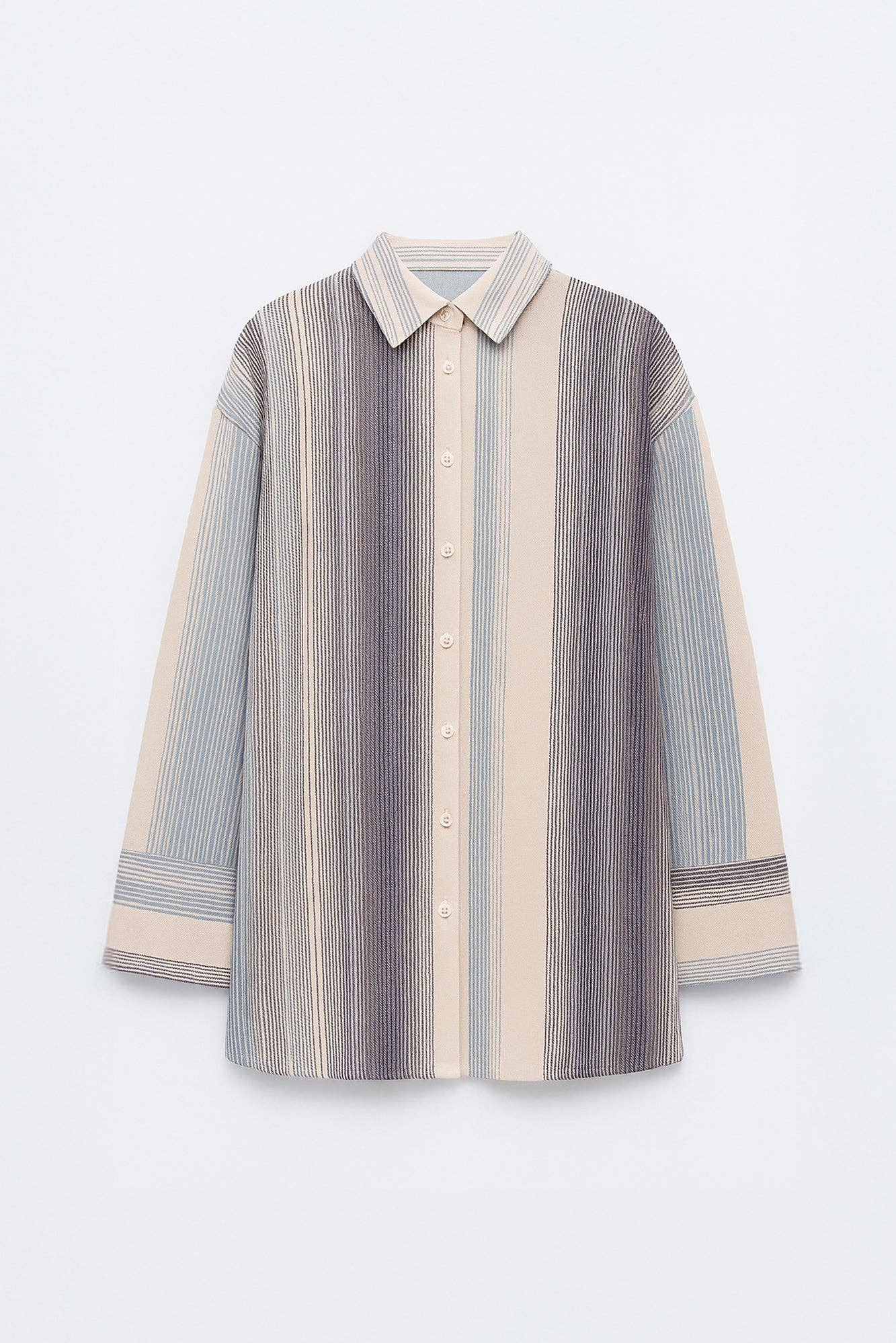 Camicia oversize a righe in cotone