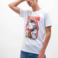 T-shirt unisex in cotone biologico con stampa gatto