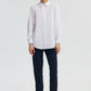 Camicia bianca con maniche plissettate