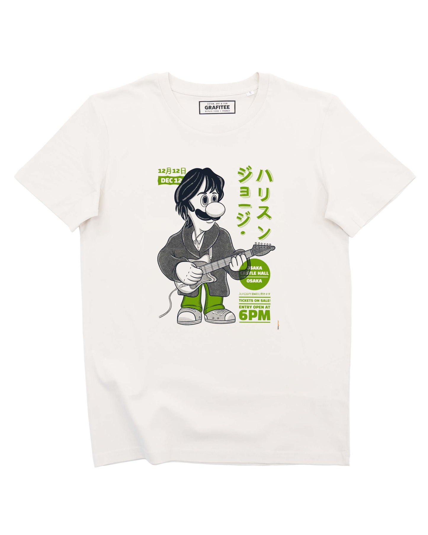 T-shirt Unisex Luigi Harrison Mashup Nintendo Beatles