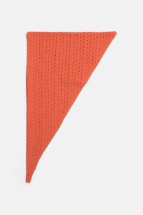 Sciarpa triangolare pointelle in maglia traforata