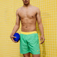 Costume da bagno uomo color block verde primavera