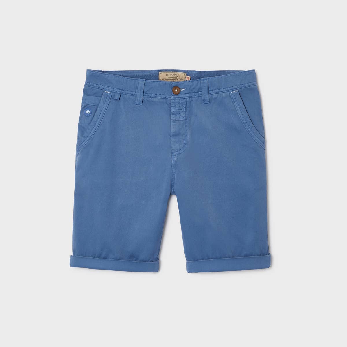 Bermuda in cotone biologico azzurro chiaro