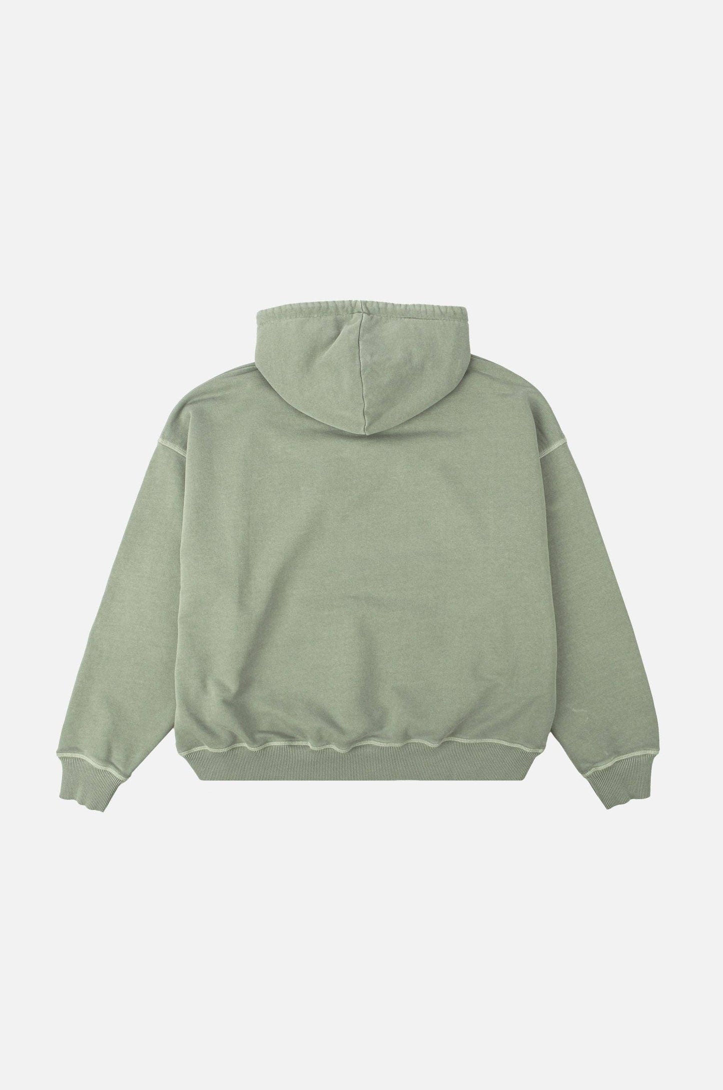 Felpa con cappuccio oversize pesante da donna verde argento