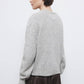 Cardigan in lana a maglia rasata con bottoni a contrasto