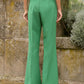 Pantaloni wide leg a vita alta