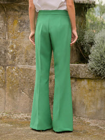Pantaloni wide leg a vita alta