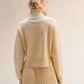 Maglione collo alto con zip in misto cashmere