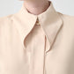 Camicia in crêpe con dettagli gioiello al colletto