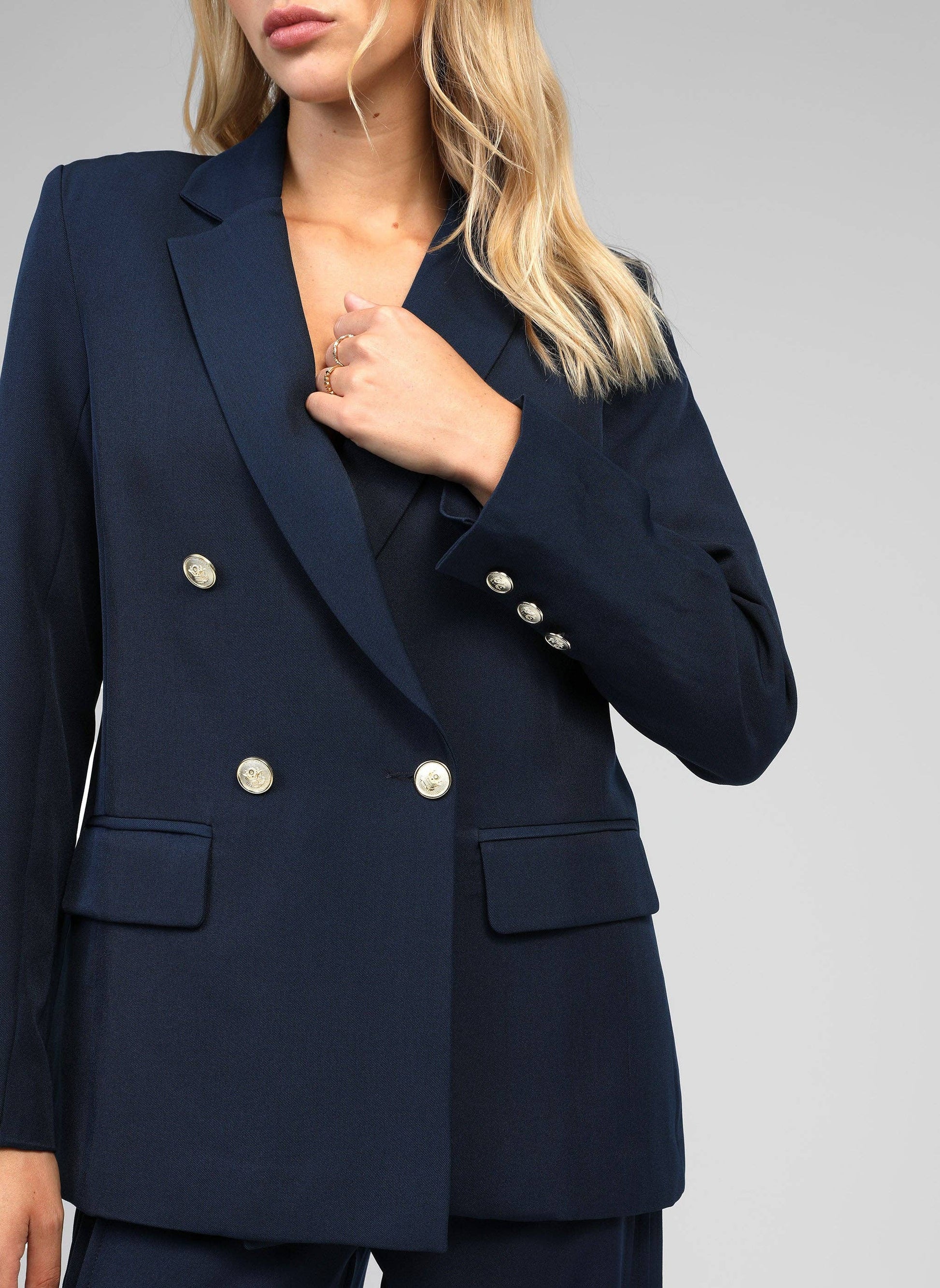 Blazer doppiopetto blu navy Zakie