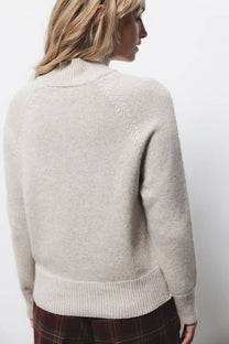 Maglione dolcevita in maglia rasata