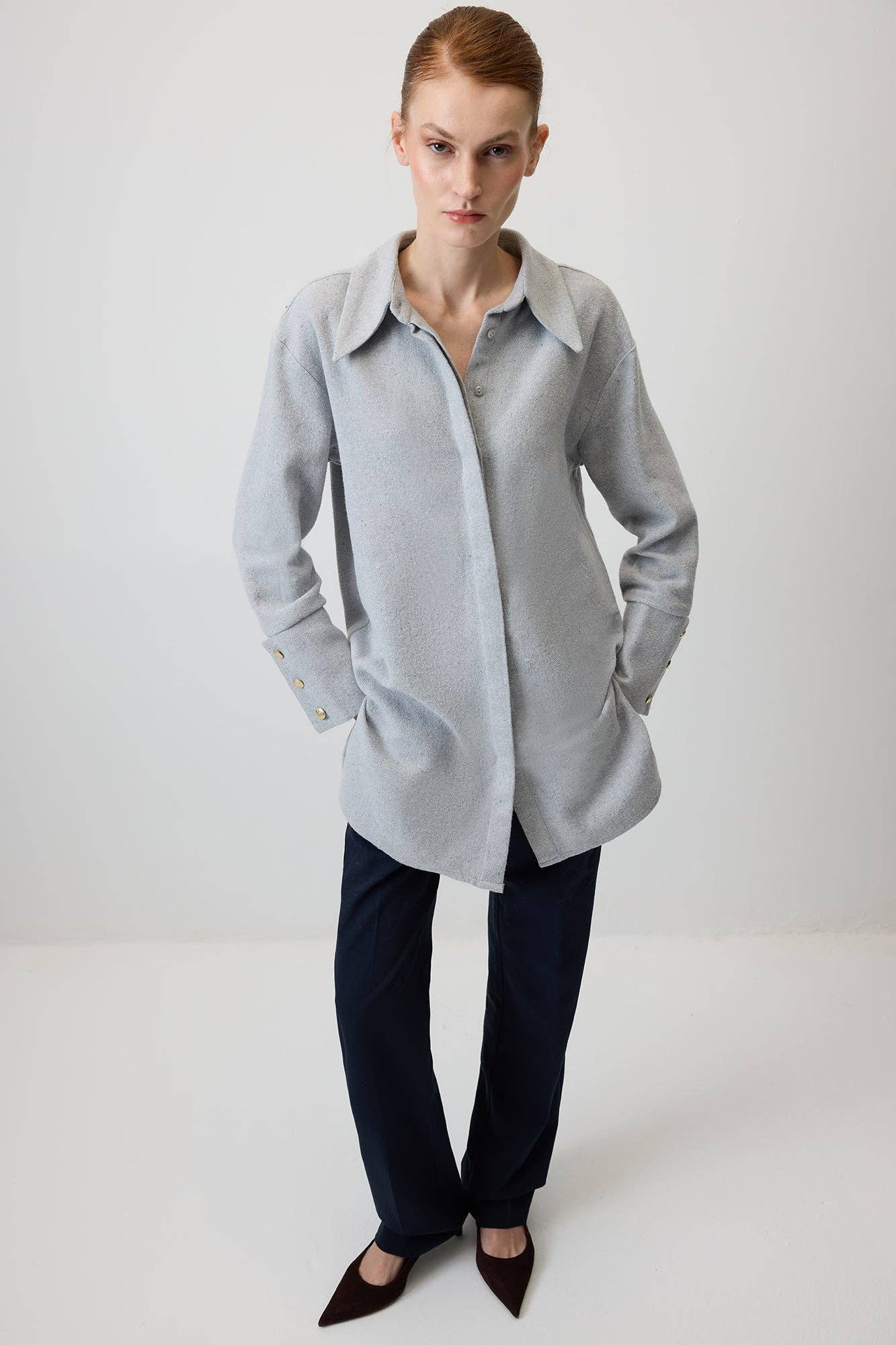 Camicia oversize con polsini larghi