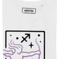 T-shirt bianca unisex con stampa Sagittario
