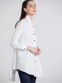 Tunica camicia lunga bianca
