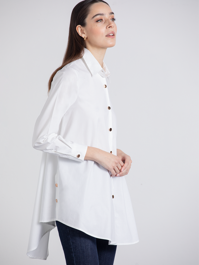 Tunica camicia lunga bianca