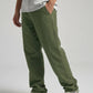 Pantaloni workwear verdi da uomo in twill di cotone
