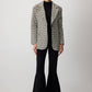 Blazer oversize ecru con motivo Lock
