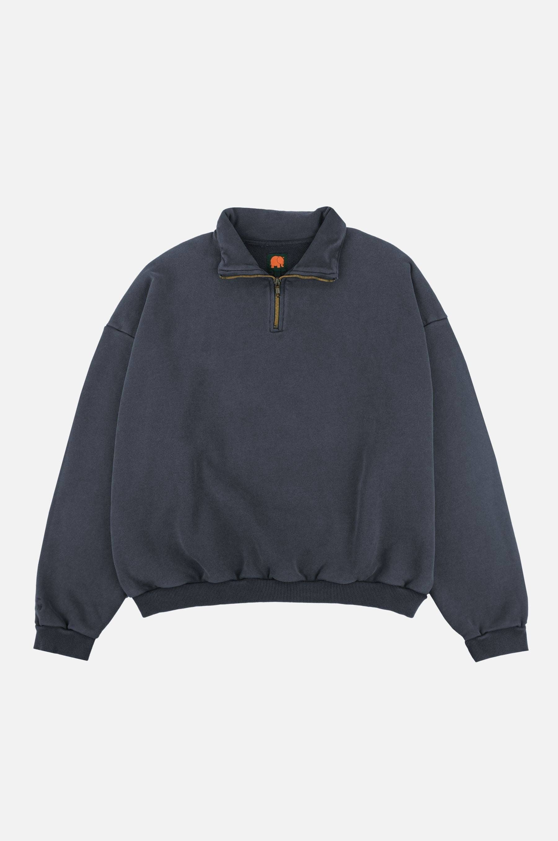Maglione oversize super heavy con zip a quarto Total Eclipse