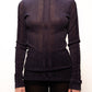 Maglia a coste glitter girocollo