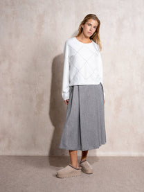 Maglione in maglia con motivo a rombi