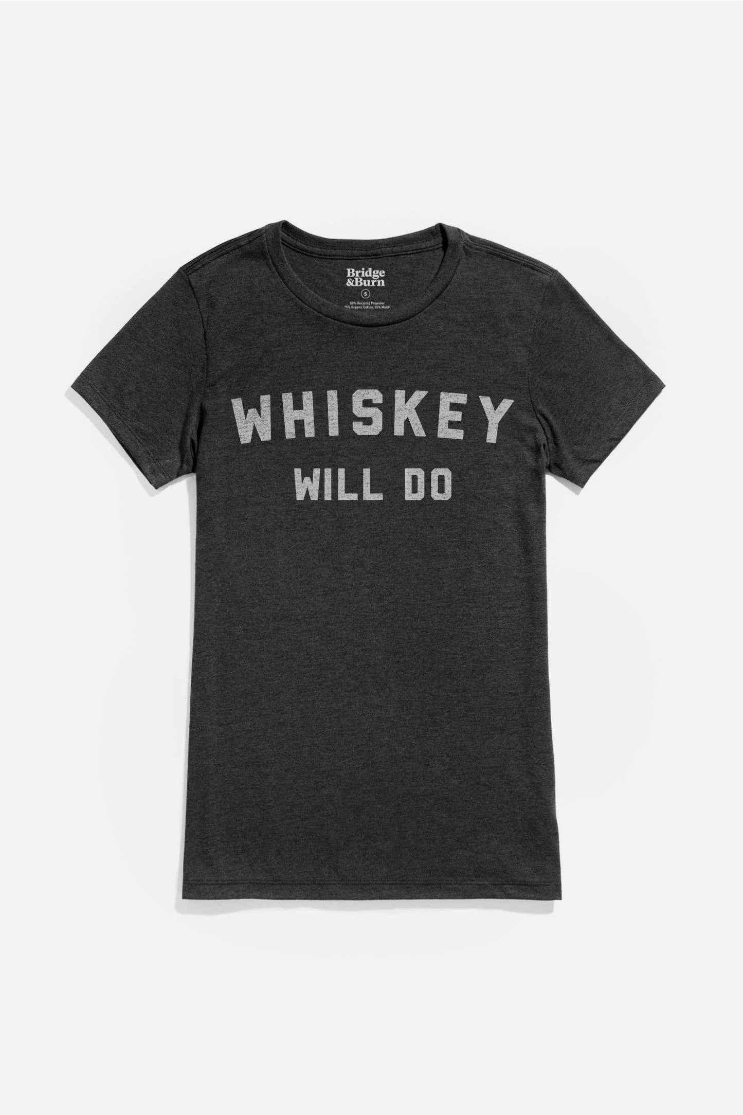 T-shirt donna "Whisky Will Do" nera