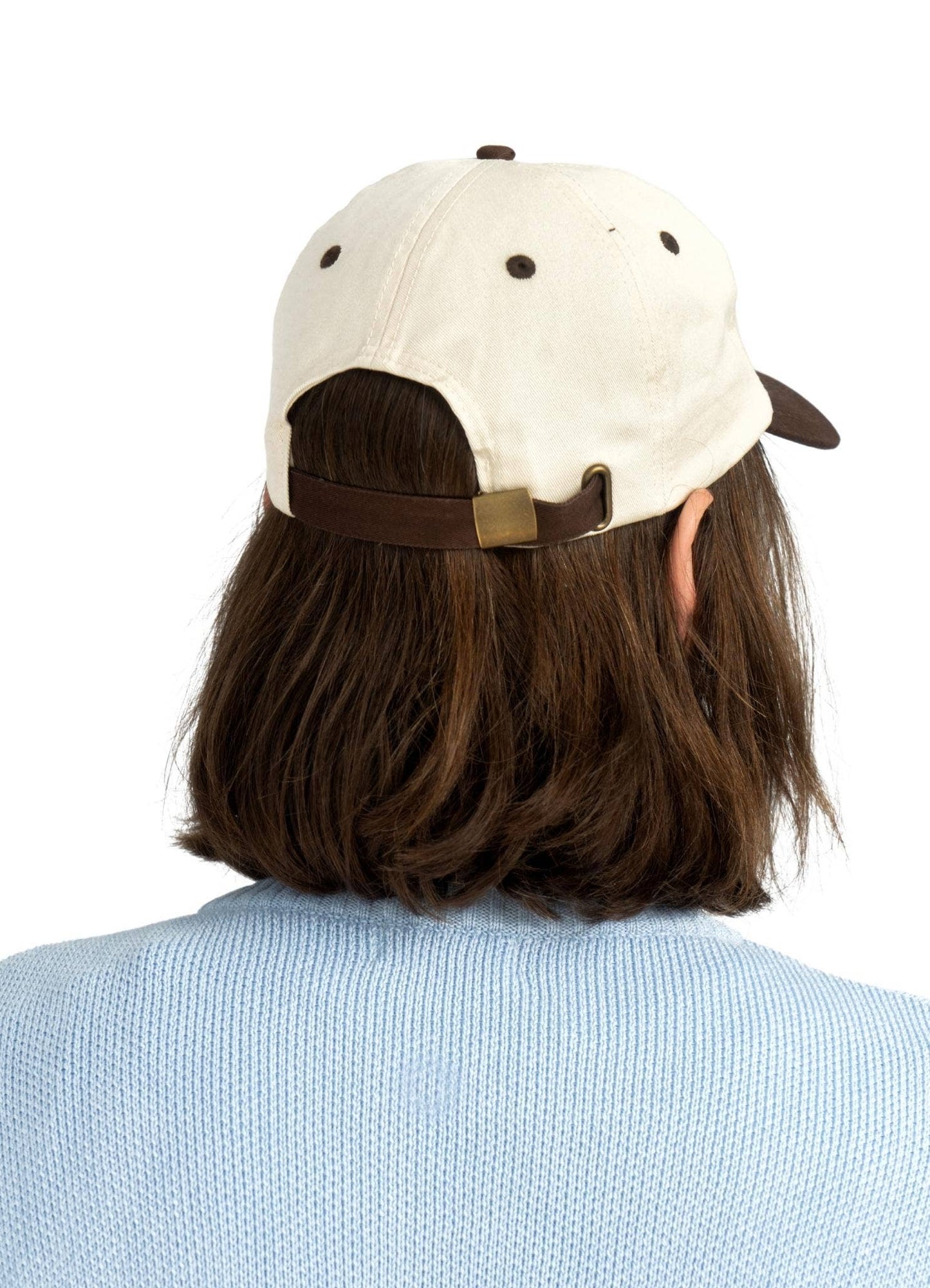 Cappellino vintage con logo ricamato in cotone biologico