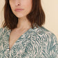 Blusa Clara a maniche corte con stampa zebrata