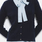 Cardigan in Maglia Strutturata con Scollo a V