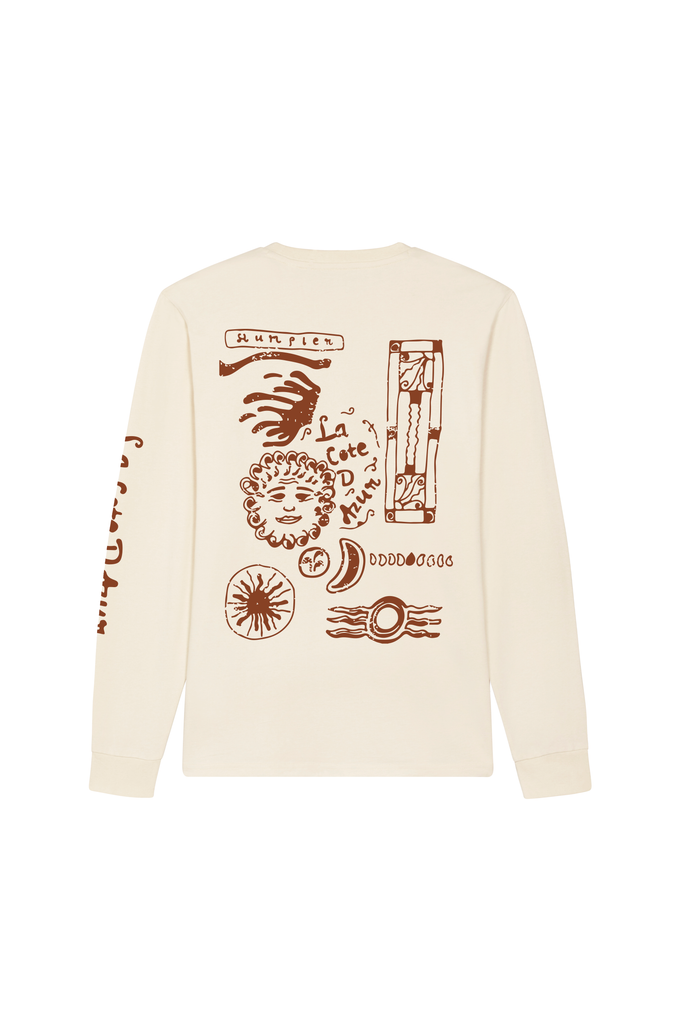 T-shirt a maniche lunghe Côte d’Azur in cotone biologico