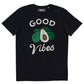 T-shirt unisex Good Vibes con stampa avocado