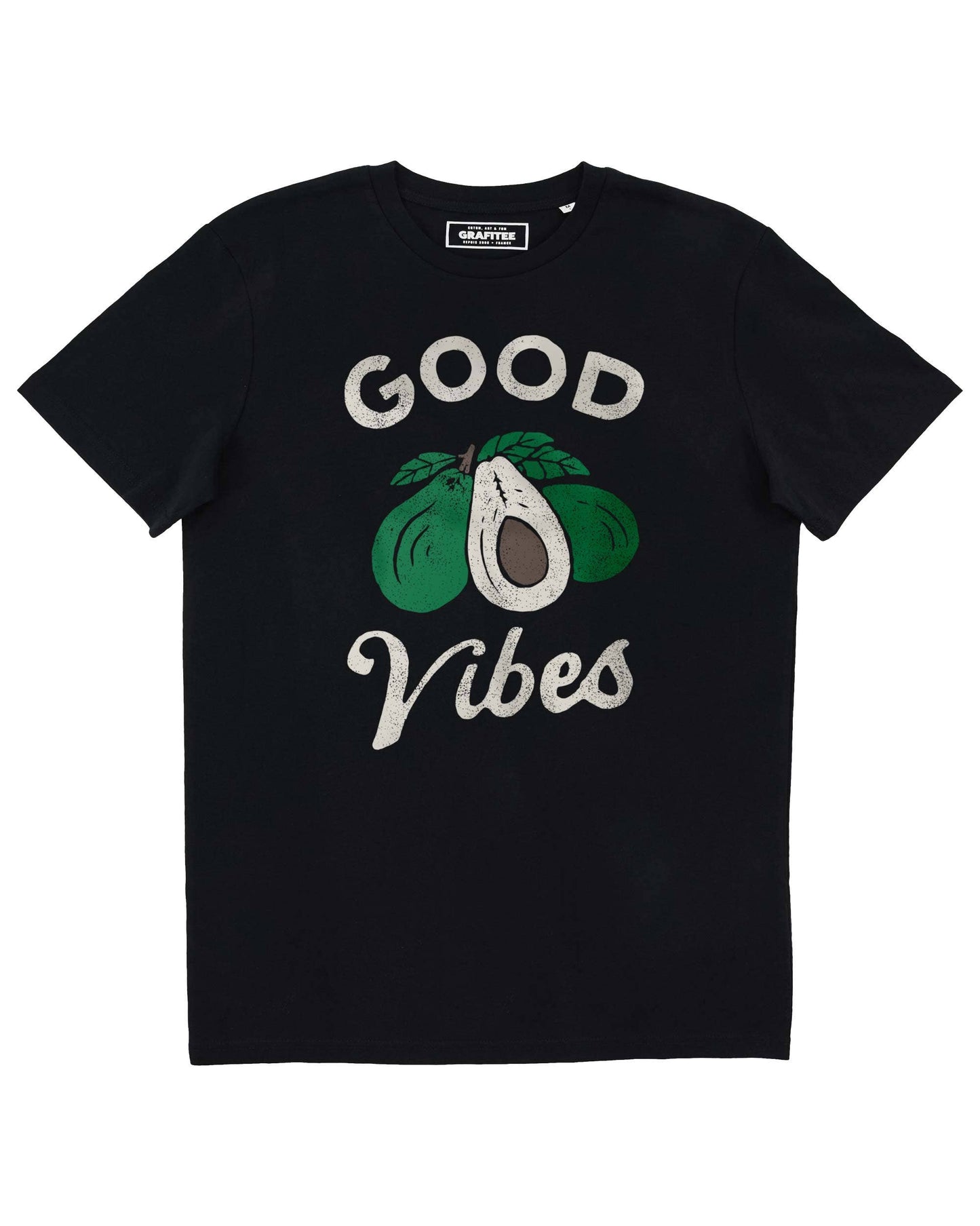 T-shirt unisex Good Vibes con stampa avocado