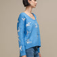Maglione donna in maglia con fantasia teddy e animali