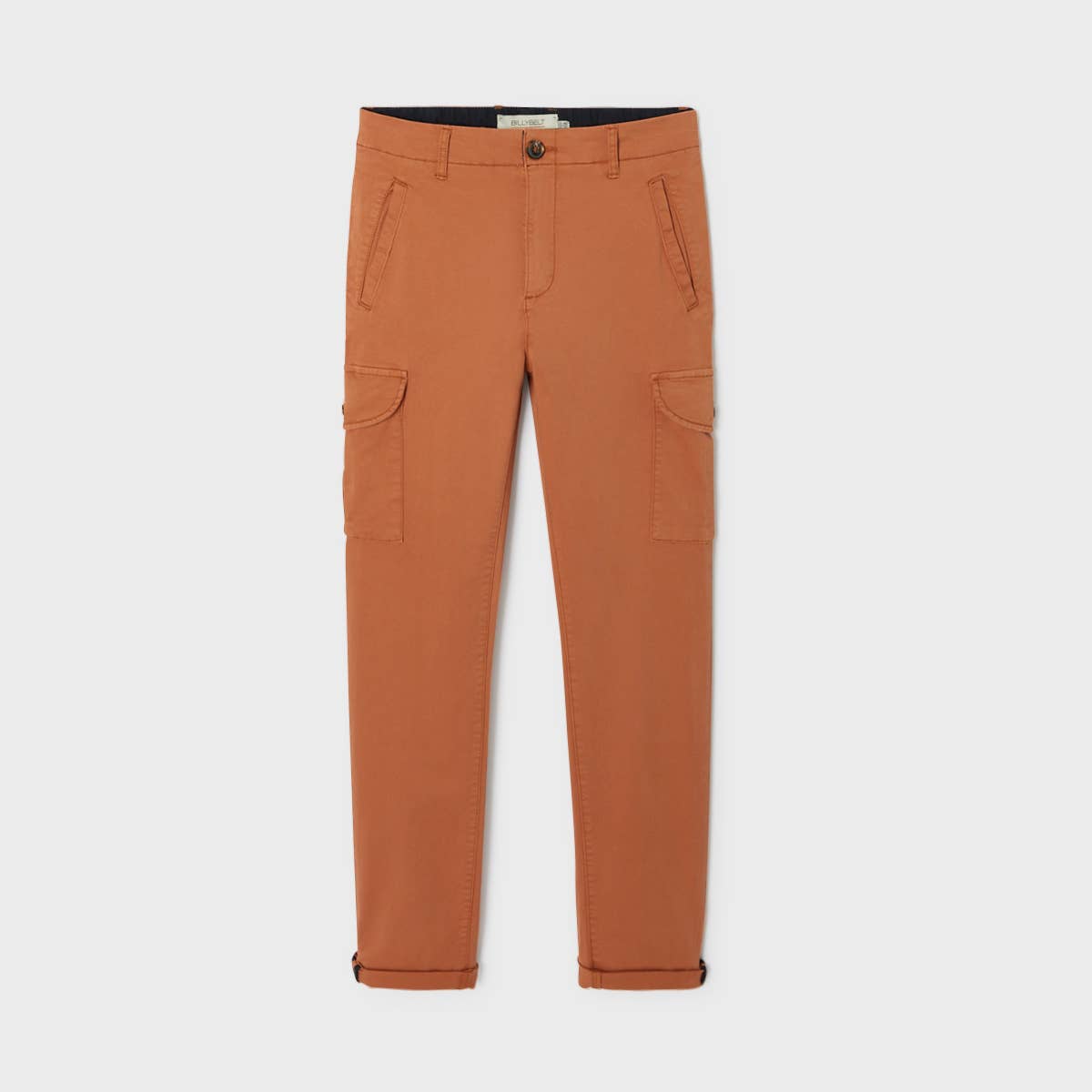 Pantaloni cargo cammello in cotone BCI