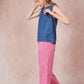 Top in denim Ariette da donna